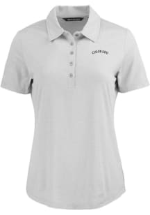 Cutter and Buck Colorado Rockies Womens Charcoal Cooperstown Coastline Eco Short Sleeve Polo Shirt