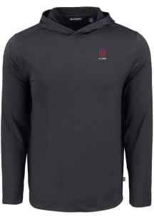 Cutter and Buck Ohio State Buckeyes Mens Black Alumni Coastline Eco Long Sleeve Lightweight Hoodie