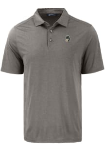 Cutter and Buck Michigan State Spartans Mens Grey Vault Coastline Eco Short Sleeve Polo