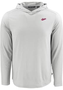 Cutter and Buck New Mexico State Aggies Mens Grey Vault Coastline Eco Long Sleeve Hoodie
