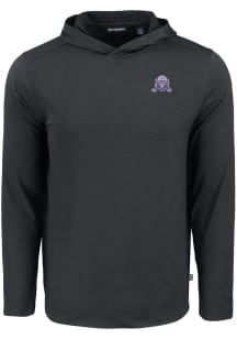 Cutter and Buck Northwestern Wildcats Mens Black Vault Coastline Eco Long Sleeve Hoodie