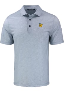 Cutter and Buck Baylor Bears Mens Grey Vault Sailor Pike Pebble Short Sleeve Polo