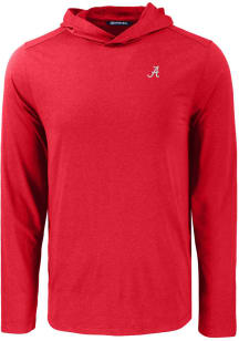 Cutter and Buck Alabama Crimson Tide Mens Red Coastline Eco Long Sleeve Hoodie