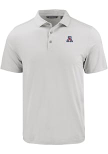 Cutter and Buck Arizona Wildcats Mens Grey Coastline Eco Short Sleeve Fashion Polo