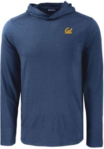 Cutter and Buck Cal Golden Bears Mens Navy Blue Coastline Eco Long Sleeve Hoodie