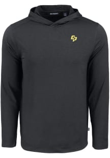 Cutter and Buck Cal Poly Mustangs Mens Black Coastline Eco Long Sleeve Hoodie