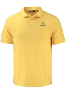 Cutter and Buck Colorado State Rams Mens Yellow Coastline Eco Short Sleeve Polo