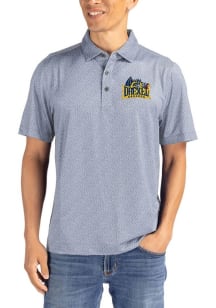 Cutter and Buck Drexel Dragons Mens Grey Pike Pebble Short Sleeve Polo