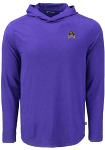 Cutter and Buck East Carolina Pirates Mens Purple Coastline Eco Long Sleeve Hoodie