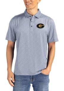 Cutter and Buck Grambling State Tigers Mens Grey Pike Pebble Short Sleeve Polo