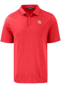 Cutter and Buck Houston Cougars Mens Red Coastline Eco Short Sleeve Polo