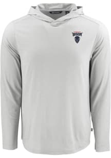 Cutter and Buck Howard Bison Mens Grey Coastline Eco Long Sleeve Hoodie