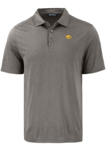 Cutter and Buck Iowa Hawkeyes Mens Grey Coastline Eco Short Sleeve Polo