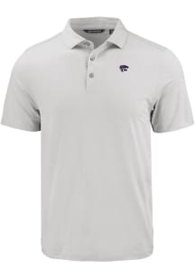 Cutter and Buck K-State Wildcats Mens Charcoal Coastline Eco Short Sleeve Polo