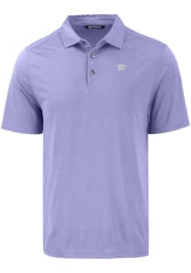 Cutter and Buck K-State Wildcats Mens Pink Coastline Eco Short Sleeve Polo