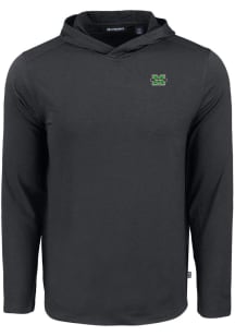 Cutter and Buck Marshall Thundering Herd Mens Black Coastline Eco Long Sleeve Hoodie