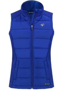 Cutter and Buck Toronto Blue Jays Womens Blue Evoke Vest