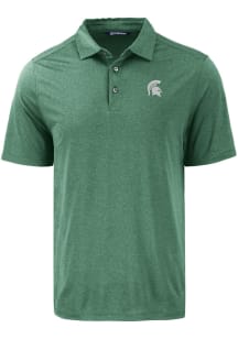 Cutter and Buck Michigan State Spartans Mens Green Coastline Eco Short Sleeve Polo