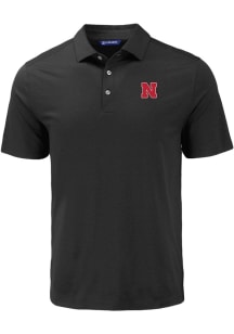 Cutter and Buck Nebraska Cornhuskers Mens Black Coastline Eco Short Sleeve Polo