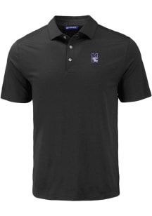 Cutter and Buck Northwestern Wildcats Mens Black Coastline Eco Short Sleeve Polo