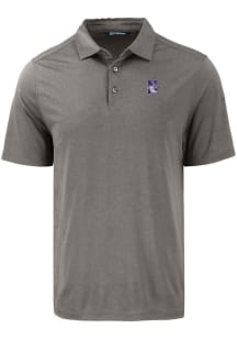 Cutter and Buck Northwestern Wildcats Mens Grey Coastline Eco Short Sleeve Polo