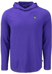 Cutter and Buck Northwestern Wildcats Mens Purple Coastline Eco Long Sleeve Hoodie