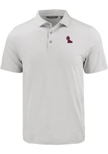 Cutter and Buck Ole Miss Rebels Mens Charcoal Coastline Eco Short Sleeve Polo