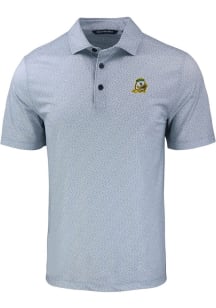 Cutter and Buck Oregon Ducks Mens Grey Pike Pebble Short Sleeve Polo