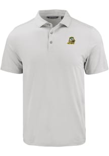 Cutter and Buck Oregon Ducks Mens Charcoal Coastline Eco Short Sleeve Polo