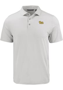 Cutter and Buck Pitt Panthers Mens Charcoal Coastline Eco Short Sleeve Polo