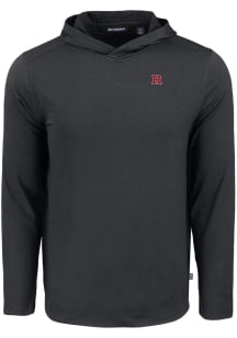 Cutter and Buck Rutgers Scarlet Knights Mens Black Coastline Eco Long Sleeve Hoodie