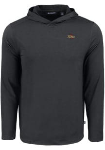Cutter and Buck Tulsa Golden Hurricane Mens Black Coastline Eco Long Sleeve Hoodie