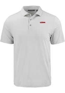 Cutter and Buck UConn Huskies Mens Charcoal Coastline Eco Short Sleeve Polo