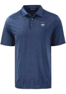 Cutter and Buck UConn Huskies Mens Navy Blue Mascot Coastline Eco Short Sleeve Polo