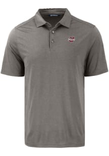 Cutter and Buck Massachusetts Minutemen Mens Grey Coastline Eco Short Sleeve Polo