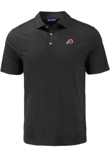 Cutter and Buck Utah Utes Mens Black Coastline Eco Short Sleeve Polo