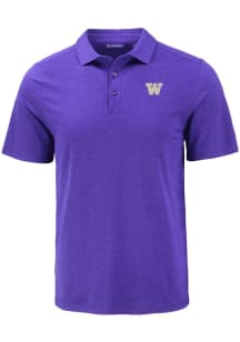 Cutter and Buck Washington Huskies Mens Purple Coastline Eco Short Sleeve Polo