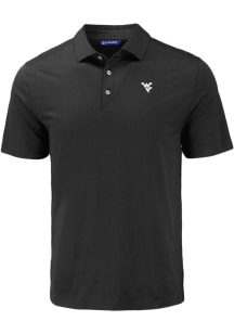 Cutter and Buck West Virginia Mountaineers Mens Black Coastline Eco Short Sleeve Polo