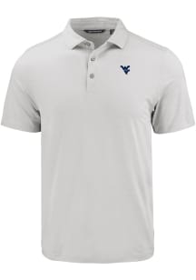 Cutter and Buck West Virginia Mountaineers Mens Charcoal Coastline Eco Short Sleeve Polo