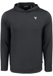 Cutter and Buck West Virginia Mountaineers Mens Black Coastline Eco Long Sleeve Hoodie