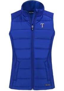 Cutter and Buck Texas Rangers Womens Blue Evoke Vest