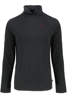 Cutter and Buck Alabama Crimson Tide Womens Black Alumni Coastline Eco Funnel Neck Crew Sweatshirt