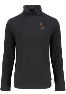 Cutter and Buck Florida State Seminoles Womens Black Alumni Coastline Eco Funnel Neck Crew Sweatsh..