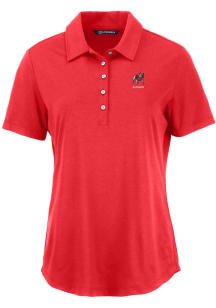 Cutter and Buck Georgia Bulldogs Womens Red Alumni Coastline Eco Short Sleeve Polo Shirt