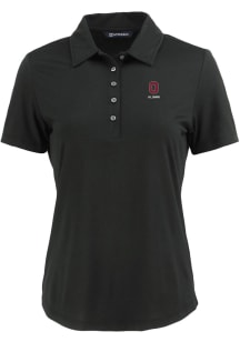 Cutter and Buck Ohio State Buckeyes Womens Black Alumni Coastline Eco Short Sleeve Polo Shirt