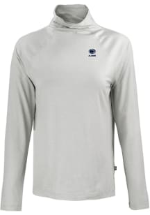 Cutter and Buck Penn State Nittany Lions Womens Grey Alumni Coastline Eco Funnel Neck Crew Sweatsh..