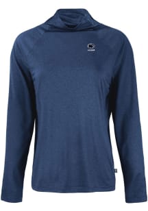 Cutter and Buck Penn State Nittany Lions Womens Navy Blue Alumni Coastline Eco Funnel Neck Crew Sw..