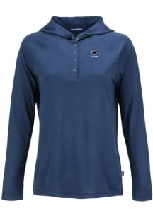Cutter and Buck Penn State Nittany Lions Womens Navy Blue Alumni Coastline Eco Hooded Sweatshirt