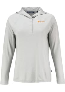 Cutter and Buck Tennessee Volunteers Womens Grey Alumni Coastline Eco Hooded Sweatshirt