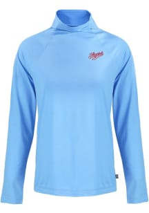Cutter and Buck Dayton Flyers Womens Light Blue Vault Coastline Eco Funnel Neck Crew Sweatshirt